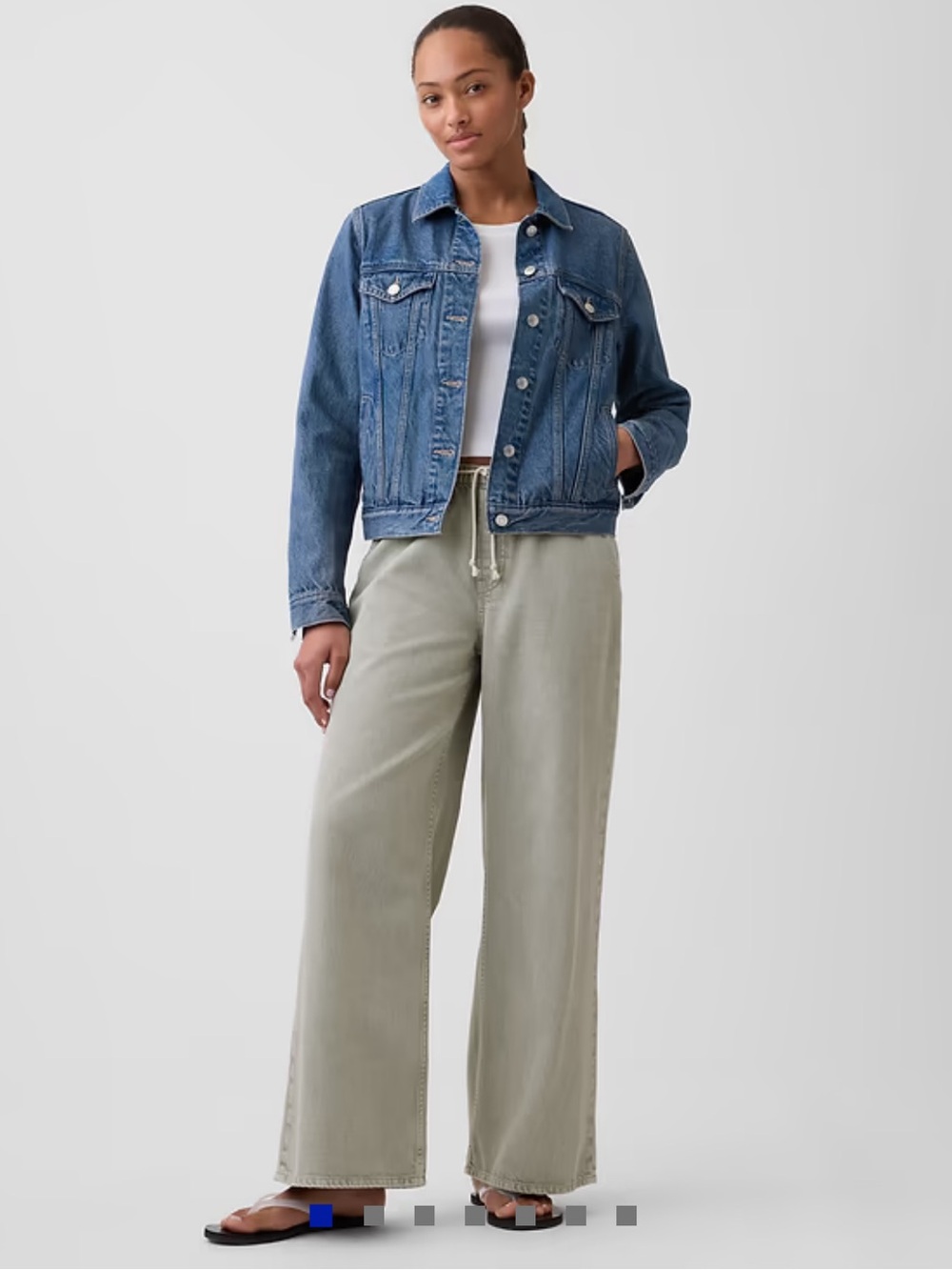 Gap Factory Women’s Mid Rise Soft Pull-On Wide Leg Jeans NWT
